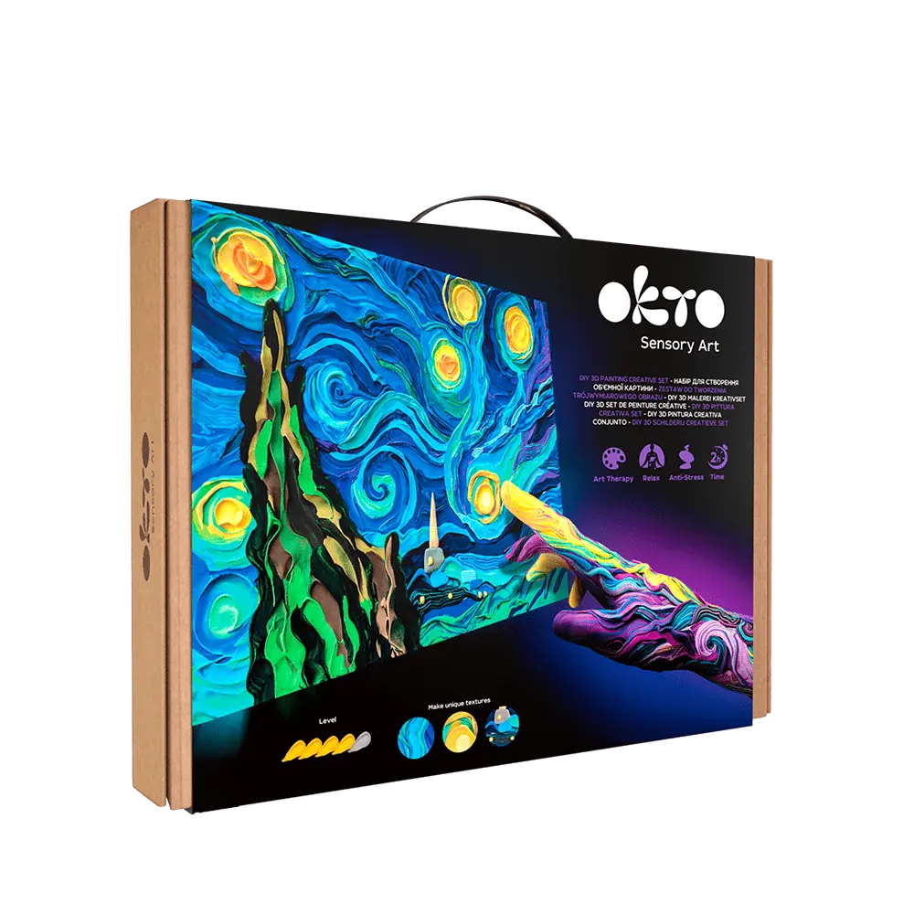 3D PICTURES Famous Masterpieces DIY 3D painting creative set ”Starry night”
