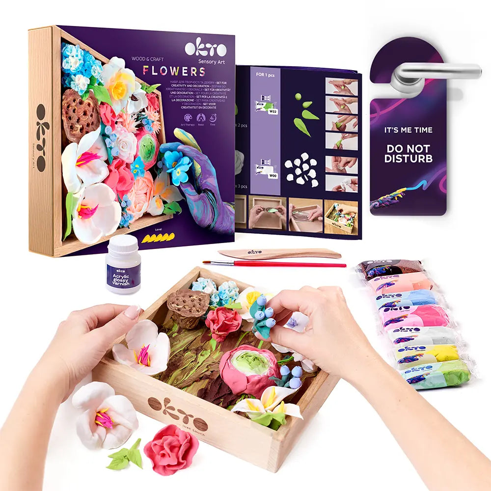 set Wood&Craft DIY Flowers ROMANCE