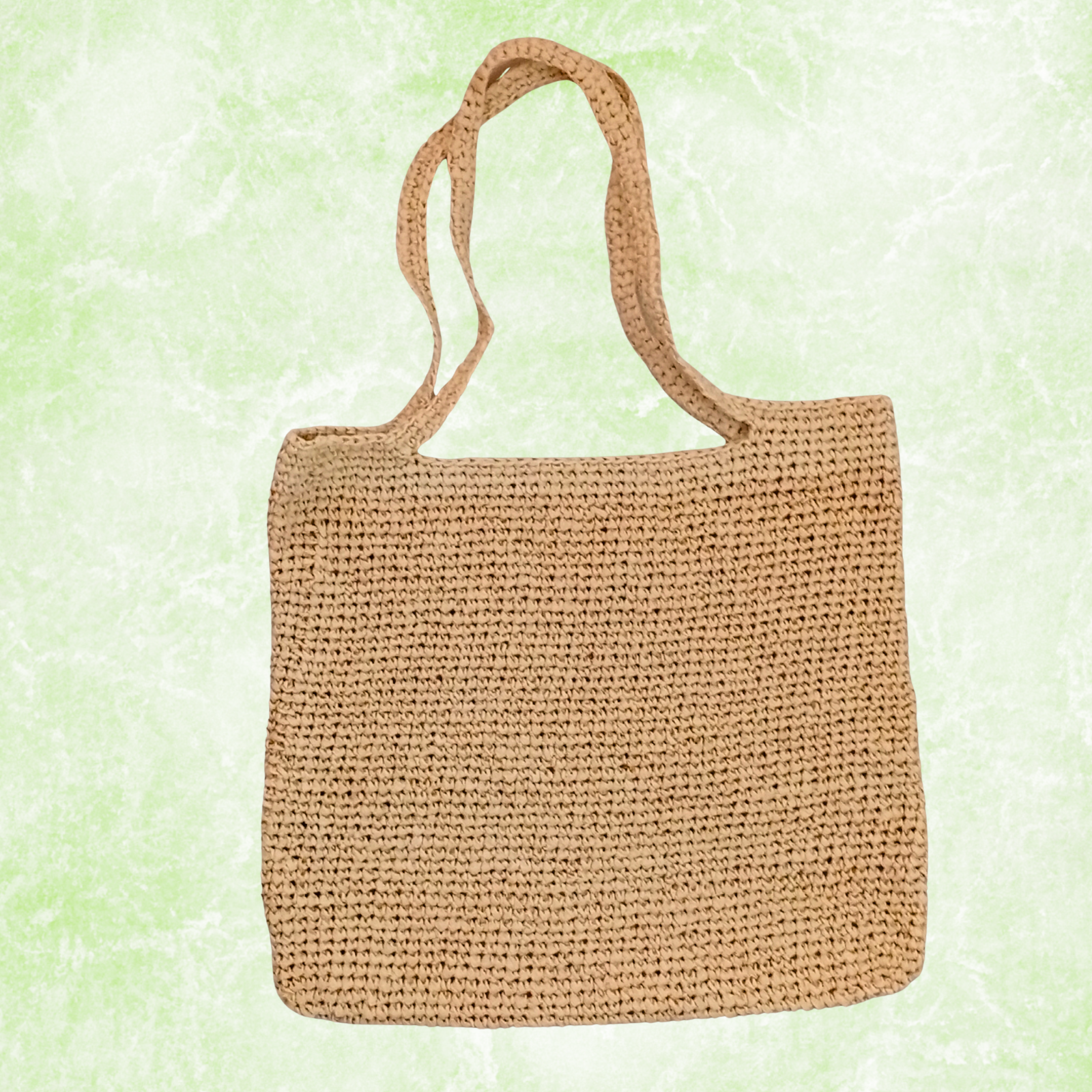 Crochet Raffia Tote Bag Large Capacity Minimalist Woven Shoulder Bag Summer Beach Shopper Handmade Boho Handbag Women Gift