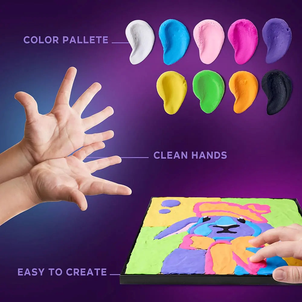 Coloring with clay set by numbers BUNNY