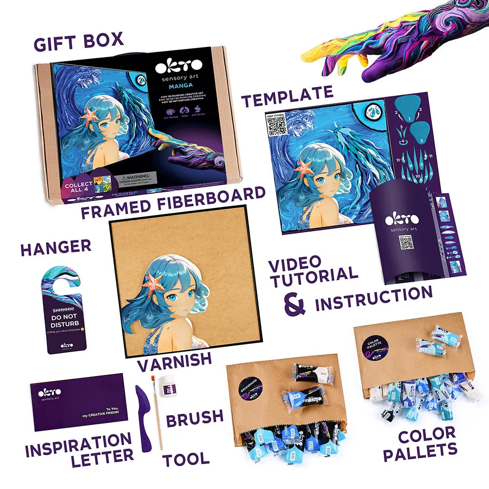 DIY 3D Painting  set "MANGA" Water