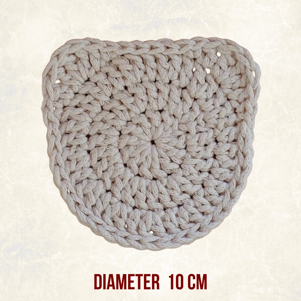 Handmade Crochet Bear Coasters – Set of 6