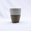 Bianca Quadra Green Handmade Ceramic Smoked Grey Stoneware Tall Ceramic Cup-0