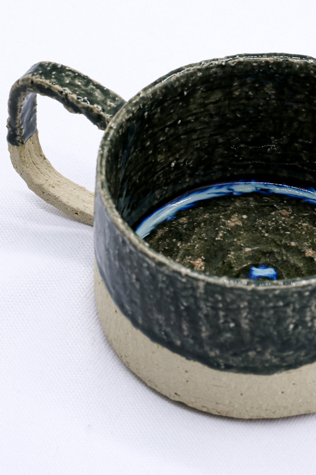 Bluverde Grande Handmade Milled Stoneware Big Ceramic Mug