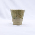 Beige Quadra Milled Stoneware Tall Handmade Ceramic Cup-0