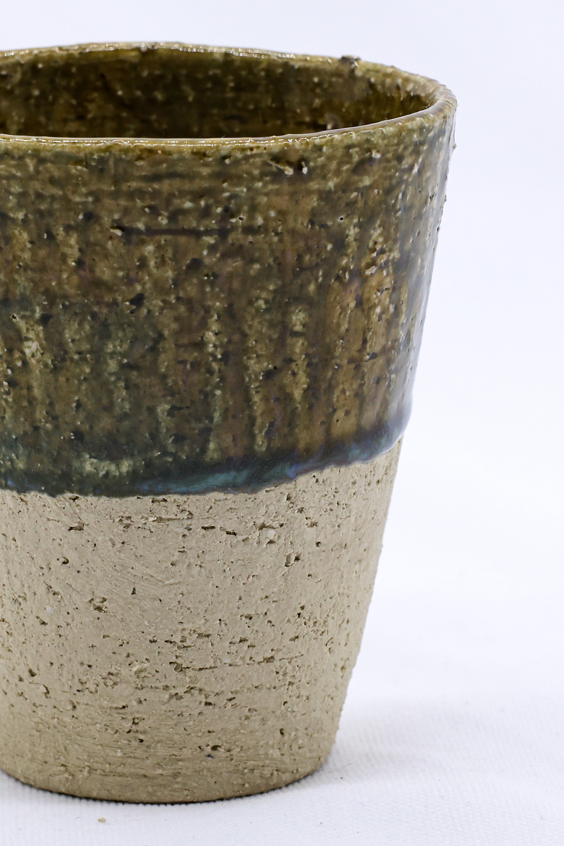 Bluverde Quadra Milled Stoneware Tall Handmade Ceramic Cup-1
