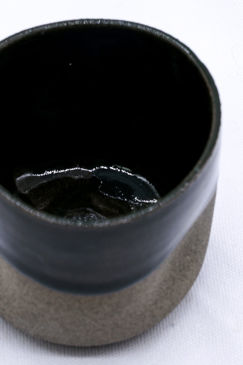 Verde Goccio Handmade Ceramic Smoked Grey Stoneware Short Cup-2
