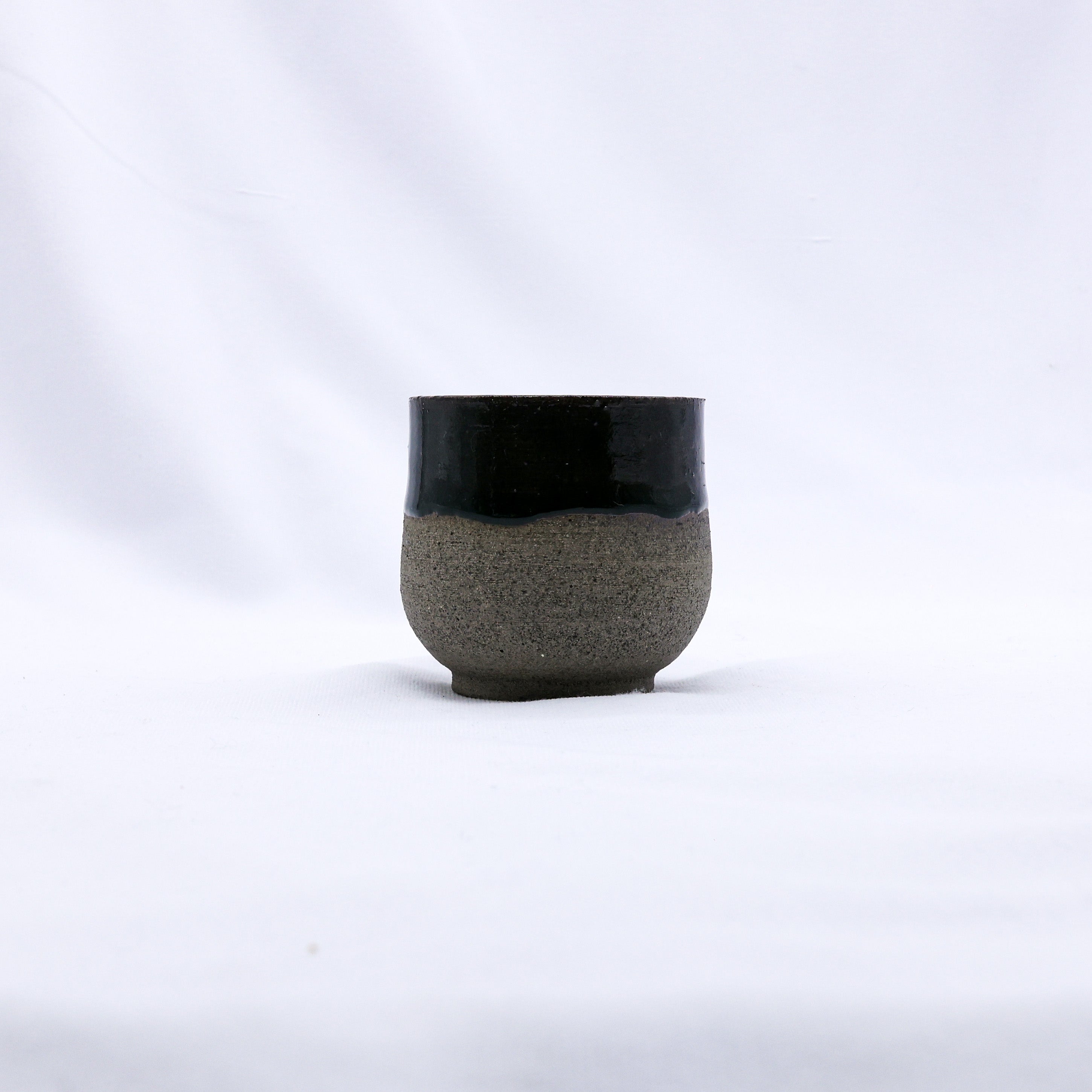 Bluverde Tazza Handmade Ceramic Smoked Grey Stoneware Short Cup