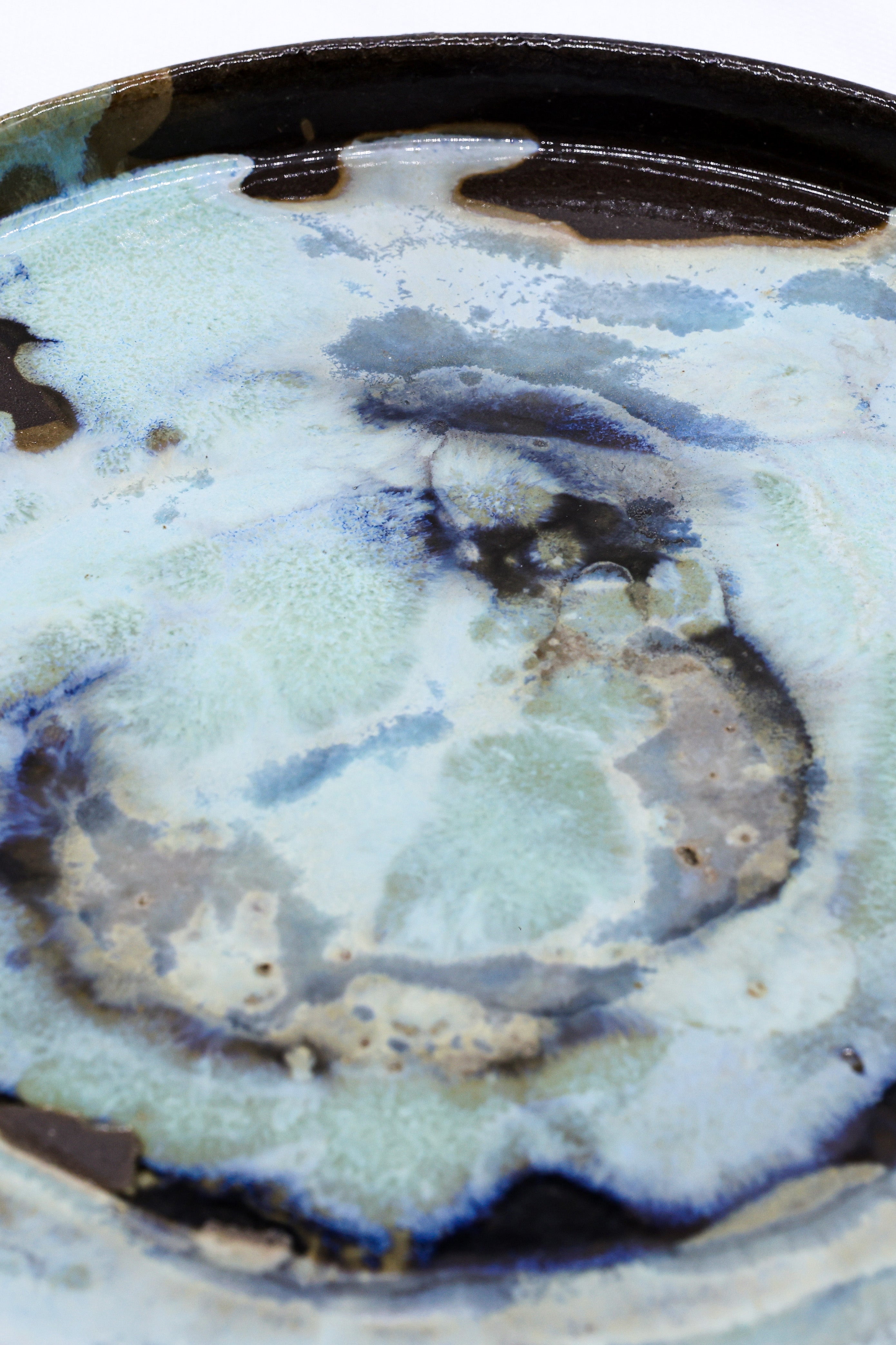 27 cm Tidepool Smoked Grey Large Stoneware Handmade Ceramic Dinner Plate-1