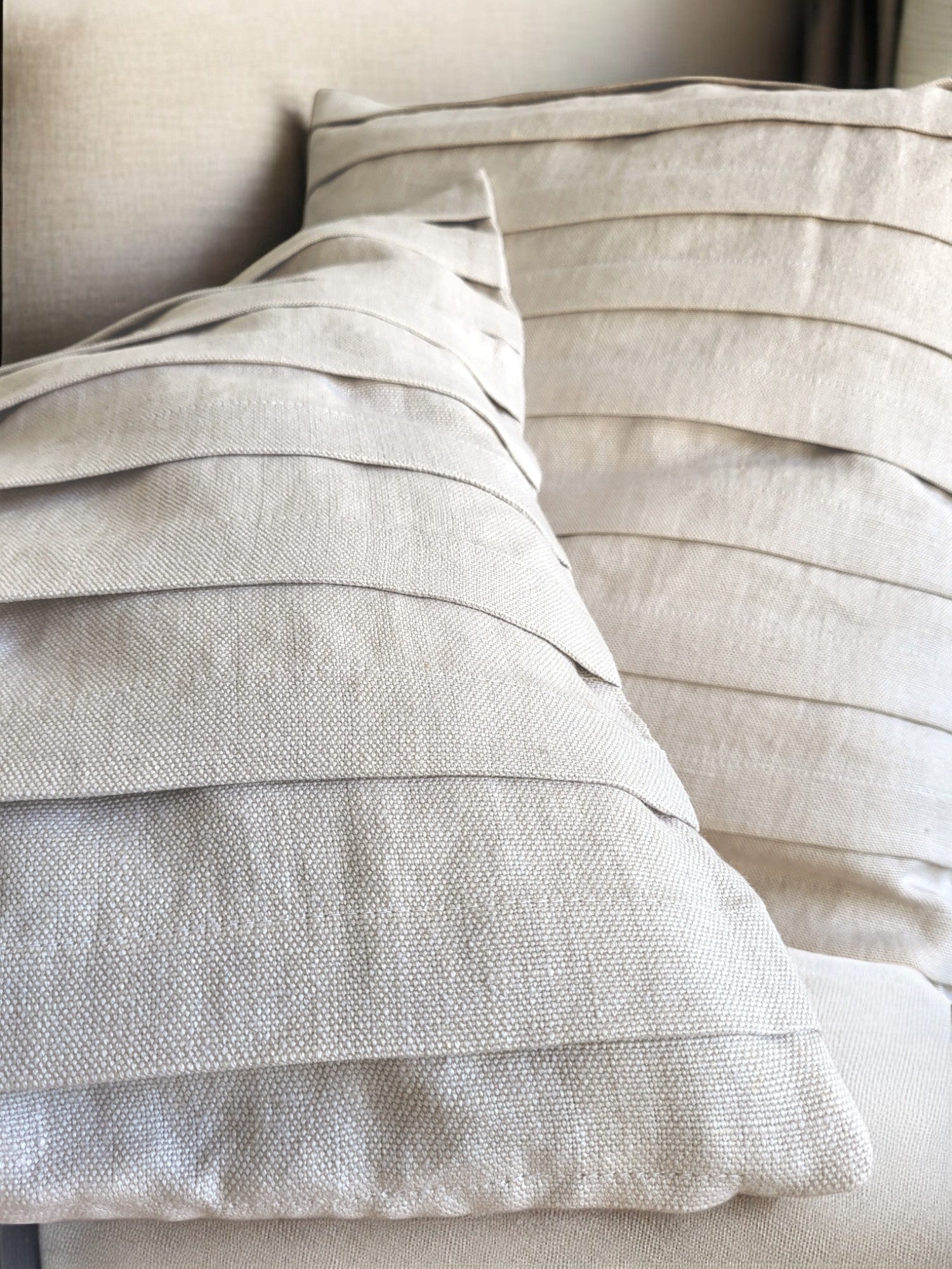 Pink Pearl Cushion Collection - Heavy Linen